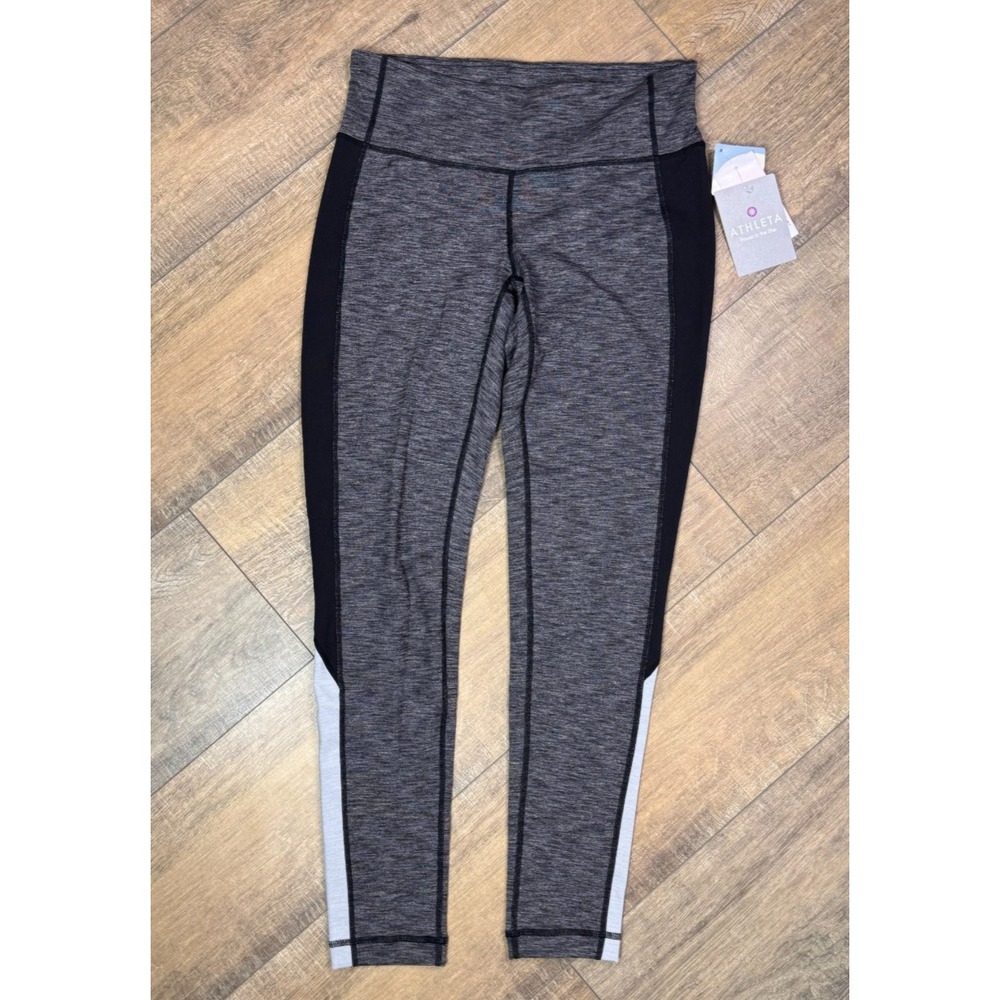 NEW Athleta Revelation Tight Medium Power Pilayo Womens Heather Gray Leggings